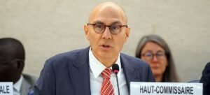 Volker Türk, Alto Comissário da ONU para os Direitos Humanos, discursa em uma sessão especial do Conselho de Direitos Humanos da ONU