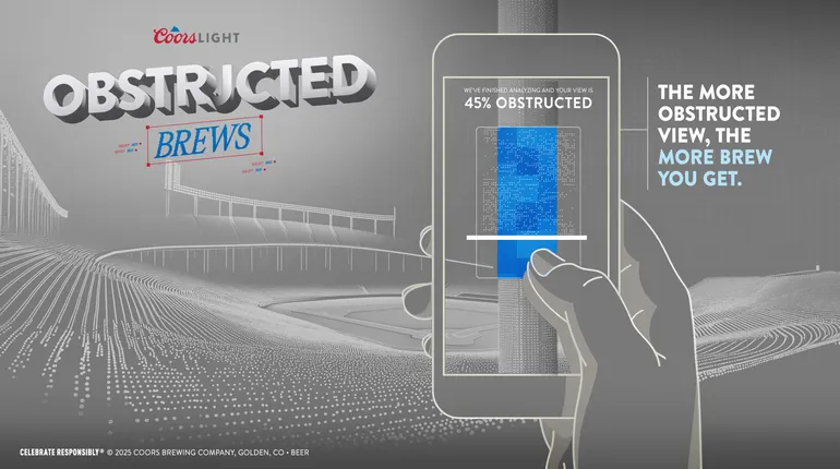 Coors Light Taps AI para transformar as vistas obstruídas dos fãs de beisebol em cervejas