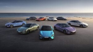 Cores de carros elétricos Xiaomi Su7 apresentados