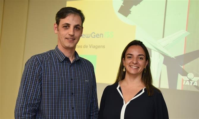 Jefferson Simões e Karina Medeiros, da Iata