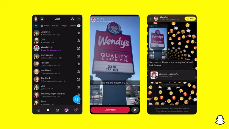As redes de Wendy quase 52 milhões de impressões em um único dia com produto de anúncio Snap