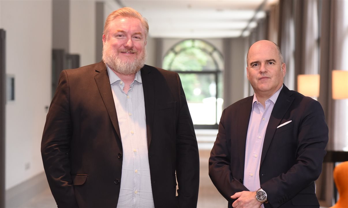 O country manager da BCD Travel no Brasil, Paul Barry, e o sênior VP & managing director da BCD Travel, Beat Wille