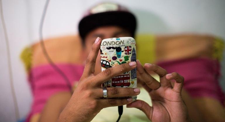 Jovens na rede social