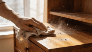 O truque do pano úmido que acaba com a poeira por mais tempo