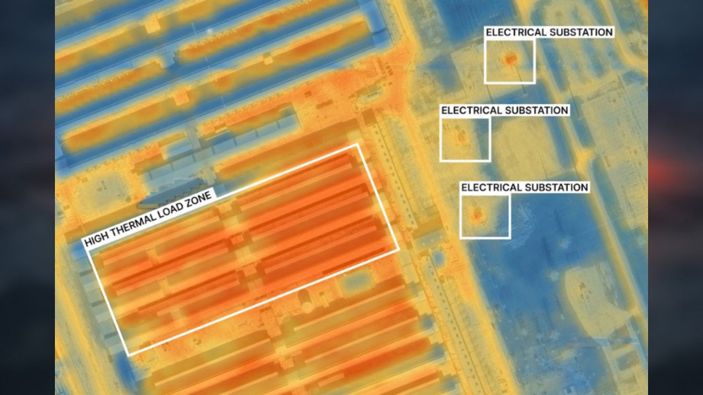 Satélite revela rastro de calor de grande data center de bitcoin nos EUA