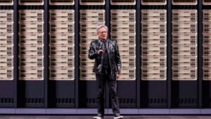 CEO da Nvidia, Jensen Huang,  durante keynote sobre Vera Rubin na CES 2026