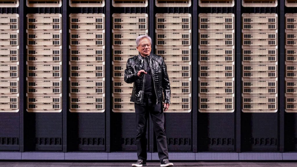 CEO da Nvidia, Jensen Huang,  durante keynote sobre Vera Rubin na CES 2026