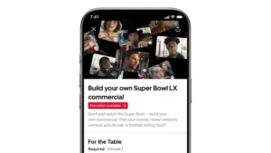 O Uber Eats permite que os fãs criem seu próprio anúncio do Super Bowl com integração no aplicativo