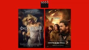 Montagem com pôsteres de