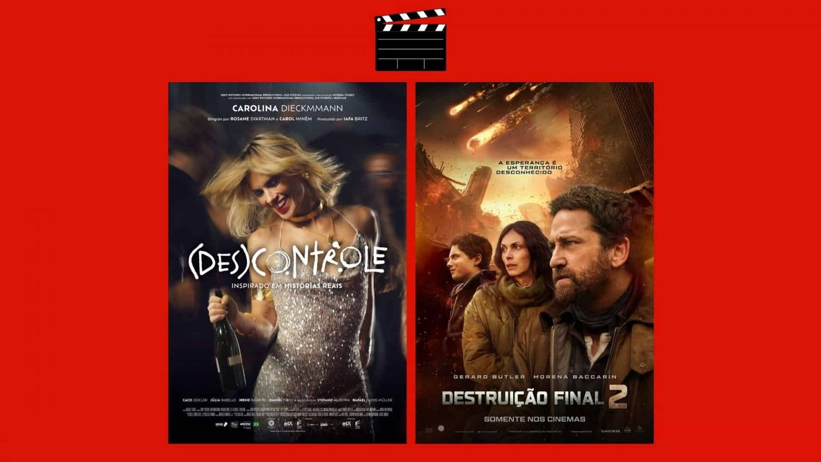 Montagem com pôsteres de