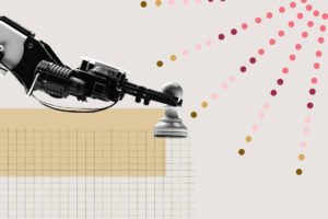 Colagem sobre controvérsias envolvendo Inteligência Artificial