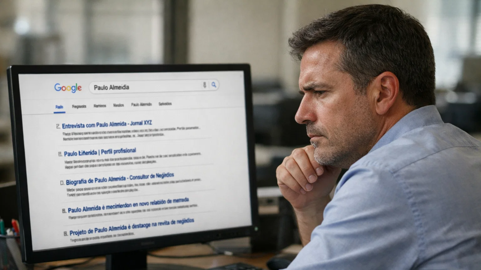 Você pode até controlar o que publica. Mas não controla o que aparece quando te pesquisam.

No fim, sua reputação não é o que você diz, é o que o Google mostra quando ninguém está olhando.