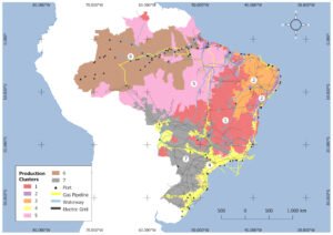Estudo mapeia regiões com maior potencial para produção e uso de hidrogênio verde no Brasil