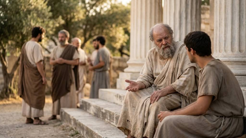 Sócrates, filósofo: " A única coisa que sei é que nada sei. "