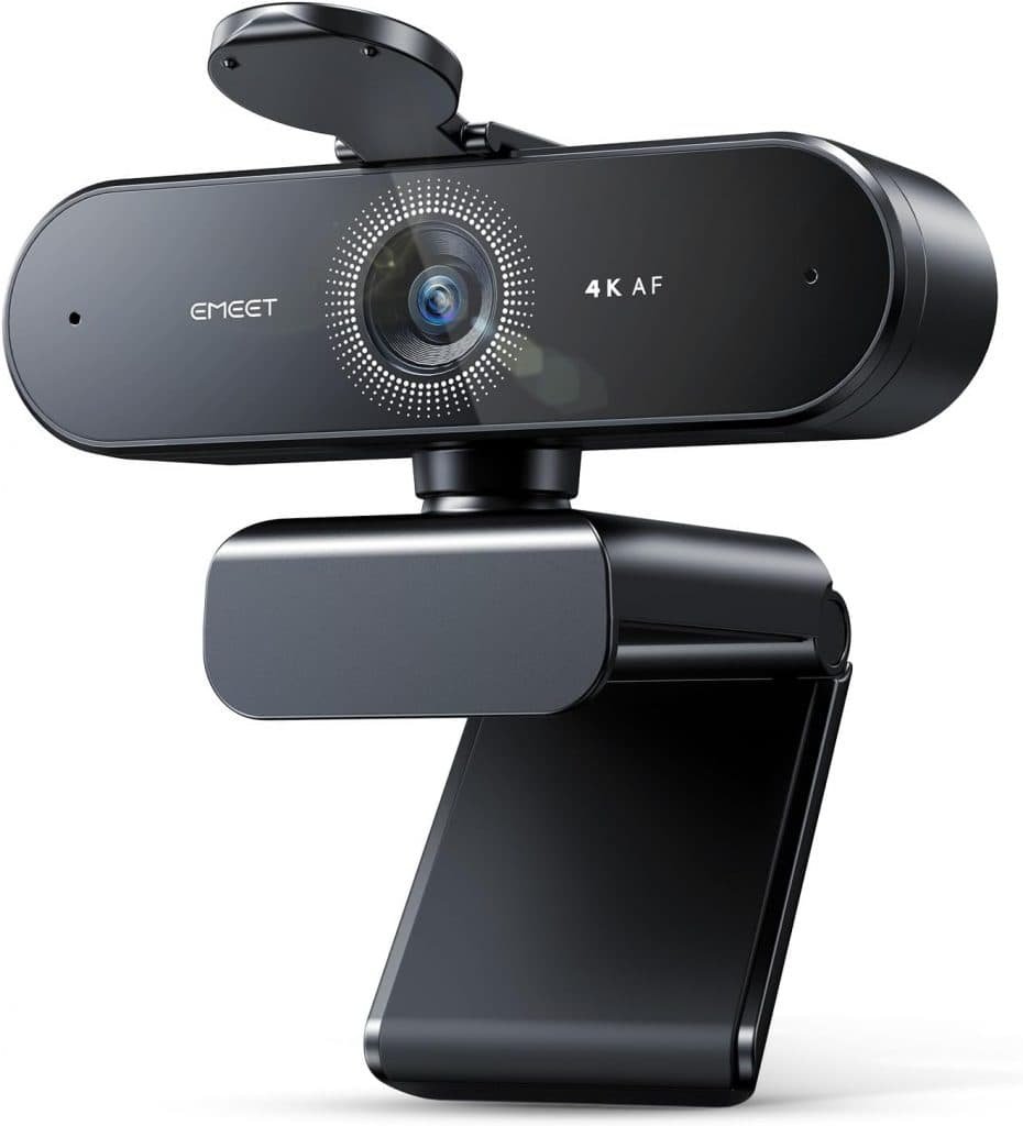 Webcams EMEET 4K em Oferta para Reuniões e Lives