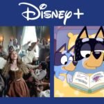 imagens de divulgação de um filme e uma série que estreiam no Disney+ esta semana