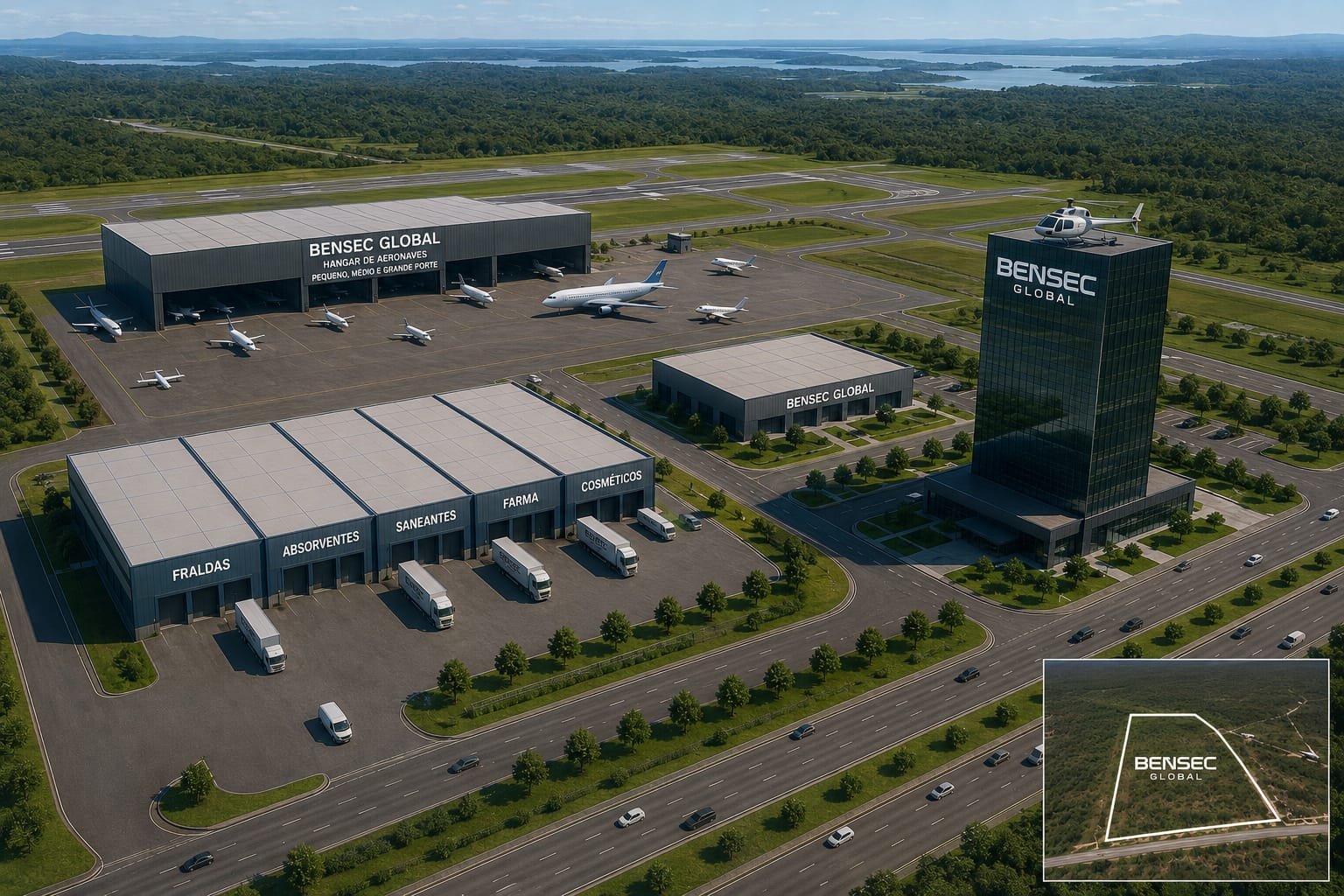 BENSEC GLOBAL anuncia projeto de expansão com complexo empresarial, estrutura aeroportuária e plano industrial de longo prazo