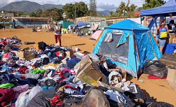Venezuela: 4 em 10 deslocados por terremotos estão nas ruas ou espaços públicos