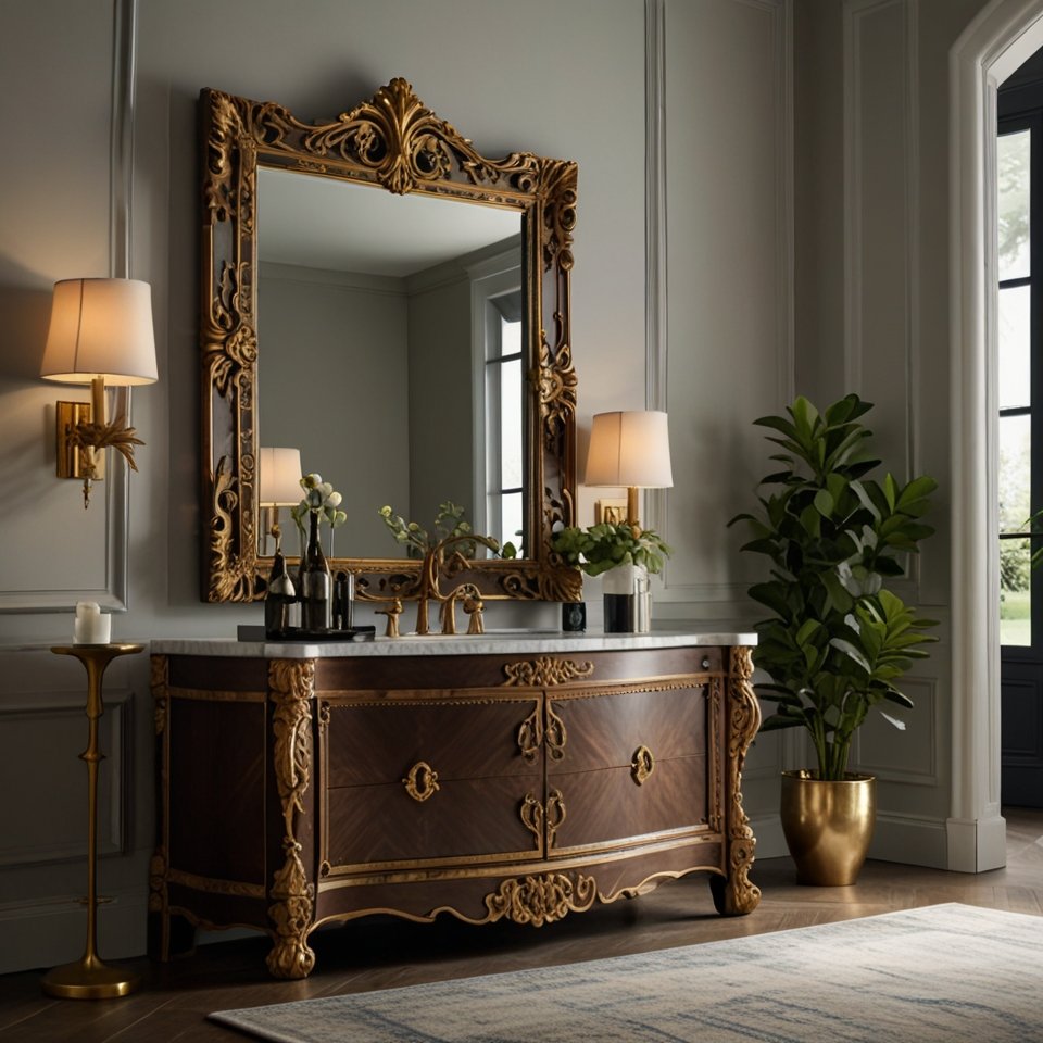 Por que os espelhos clássicos nunca saem de moda? O segredo das peças atemporais na decoração de luxo