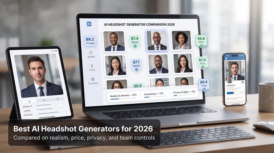 6 Best AI Headshot Generator Tools Compared for Price, Realism & Consistency