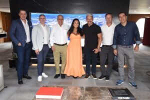 Agustin Gonzalez, da LTN México, Raf Gonzalez, da CTM, Alonso Monsalve, presidente da LTN Latam, Leonor e Gustavo Bernhoeft, da LTN Brasil, Francisco Bachrach, da LTN Argentina, e Herney Salazar, da LTN Colômbia