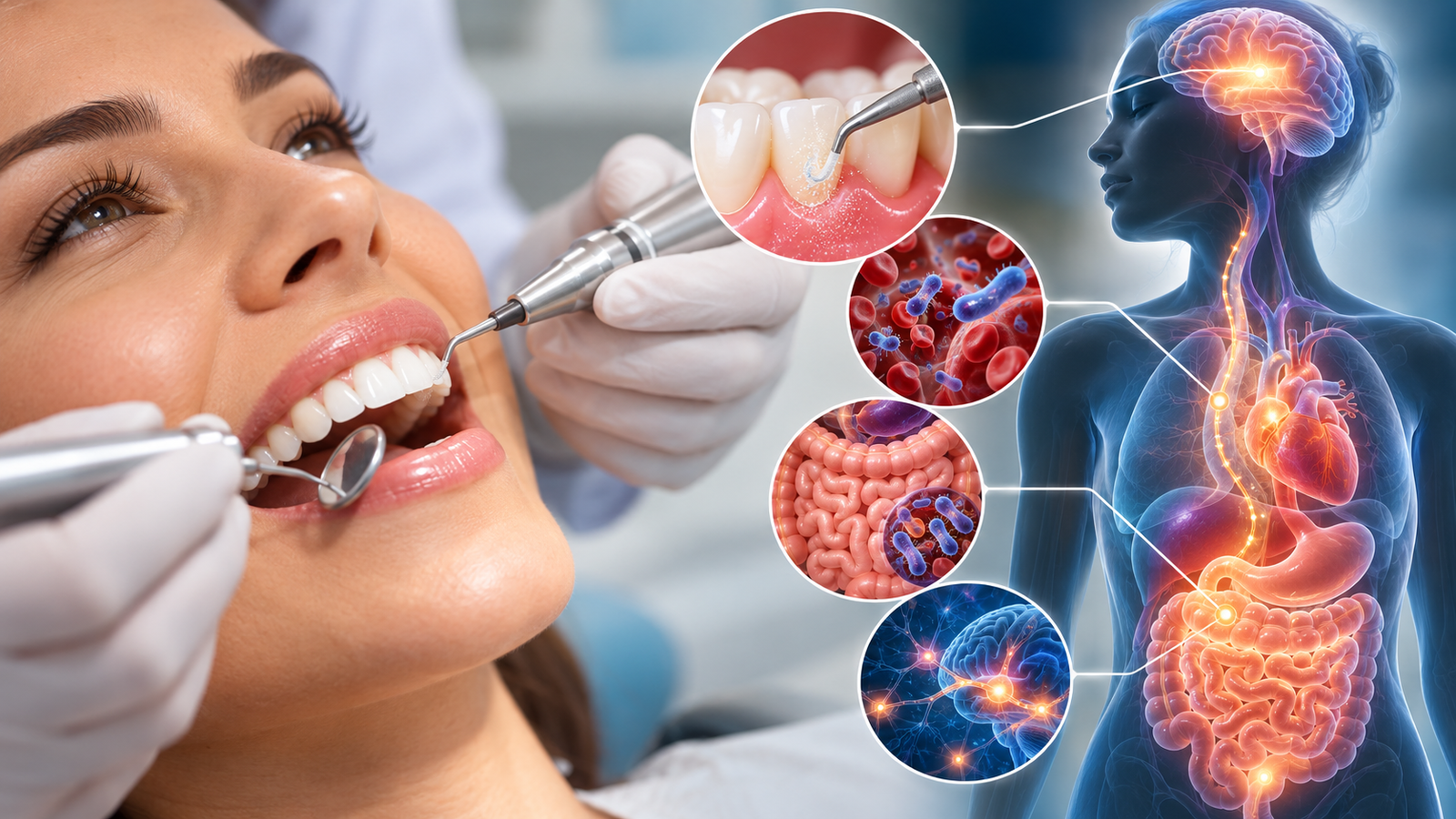 A saúde bucal vai muito além do sorriso. A profilaxia dentária ajuda a prevenir doenças periodontais e controlar processos inflamatórios, enquanto a ciência investiga suas conexões com a saúde intestinal, cardiovascular e cerebral.