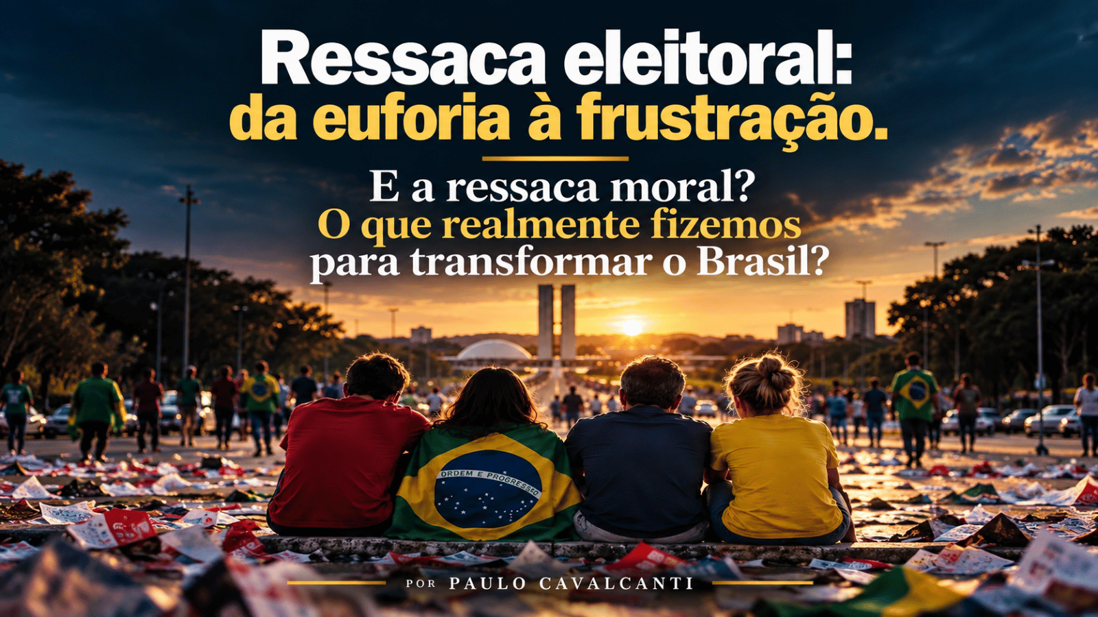 Entre a euforia dos vencedores e a frustração dos derrotados, Paulo Cavalcanti provoca uma reflexão sobre a responsabilidade dos brasileiros após as eleições: o voto termina, mas o dever de participar, acompanhar e fiscalizar continua.